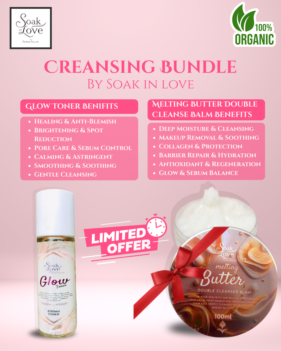 Melting Butter & Glow Toner Cleansing Bundle