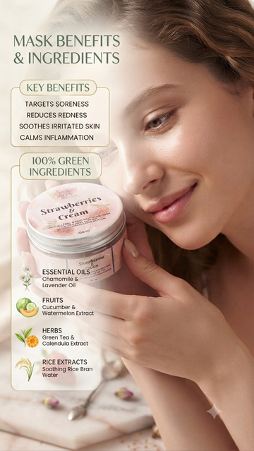 Strawberries n Cream (skin healing mask)