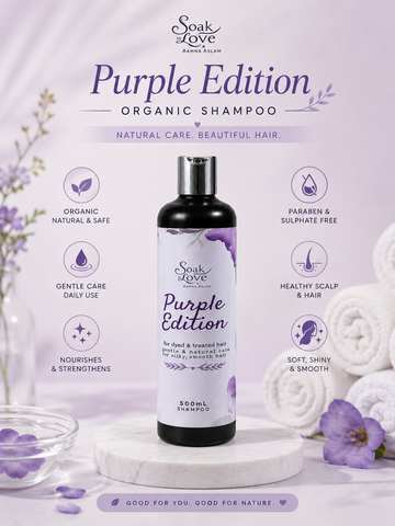 Purple Edition Shampoo for Dyed & Treated Hair – Sulphate & Paraben Free by Soak In Love – product image 3
