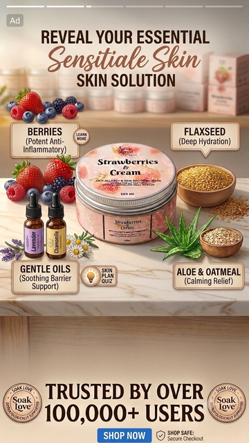 Strawberries n Cream (skin healing mask)