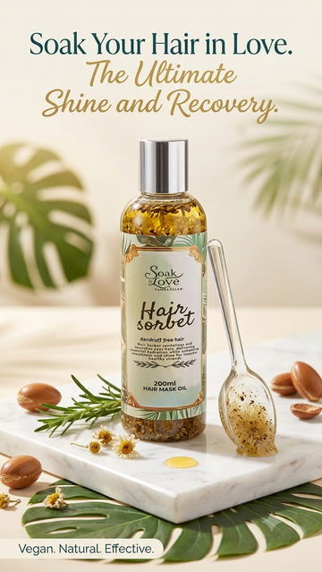 Hair sorbet, anti dandruff hair mask with 100 herbs & 50 oils